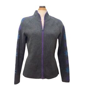 Eddie Bauer Sport Zip Front, high collar cardigan